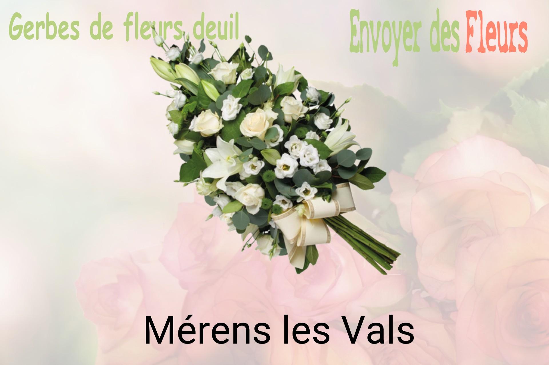 Gerbe de fleurs de deuil livrée à Mérens-les-Vals